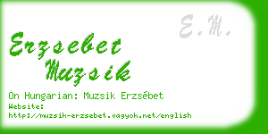 erzsebet muzsik business card